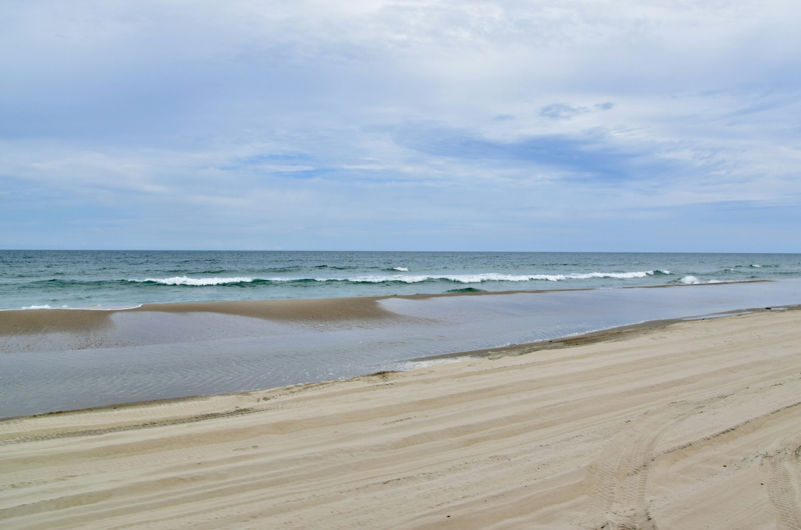Calm beach landscape on the coastline