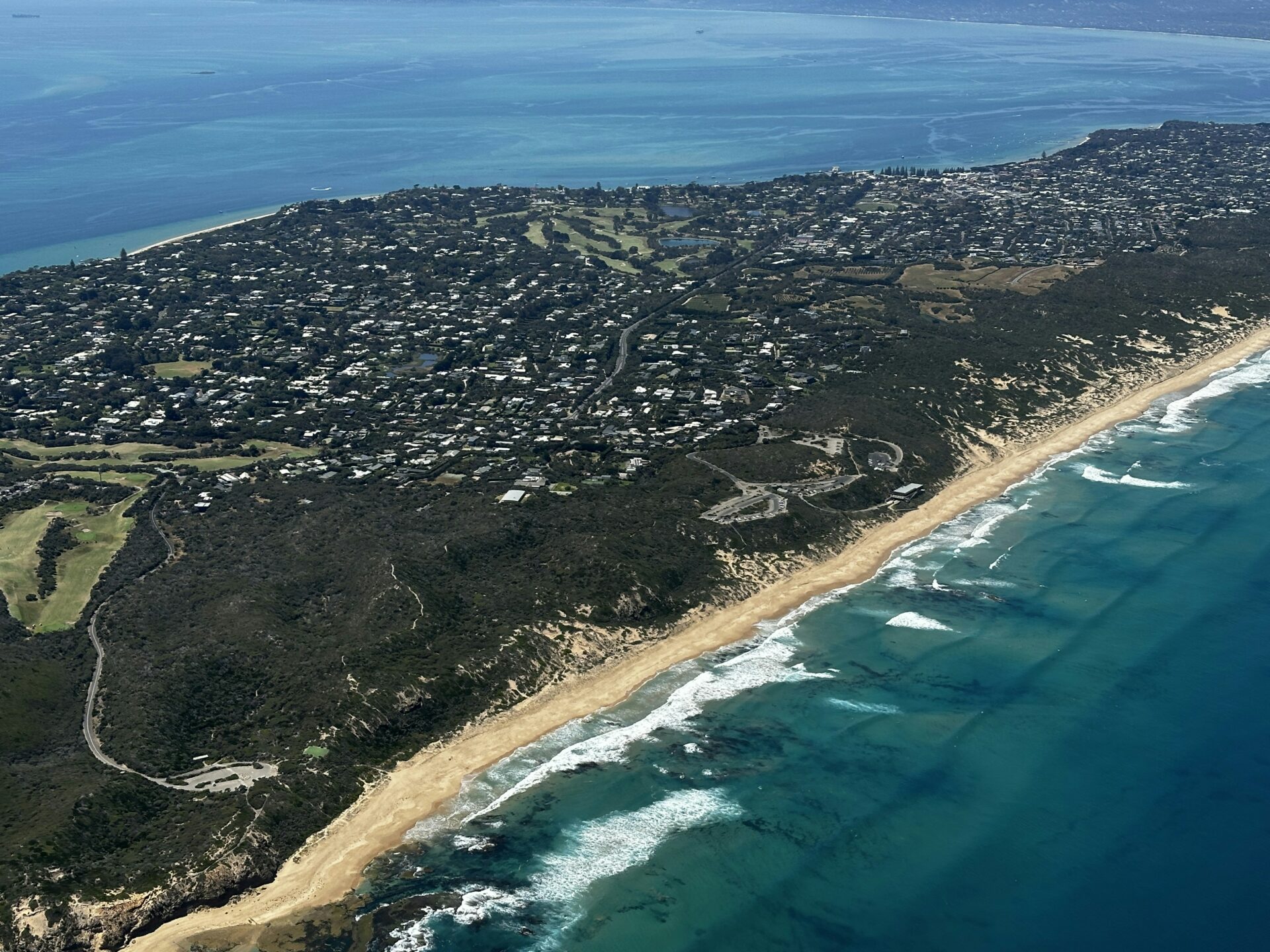 Aerial shot of coastline for planning in Australia